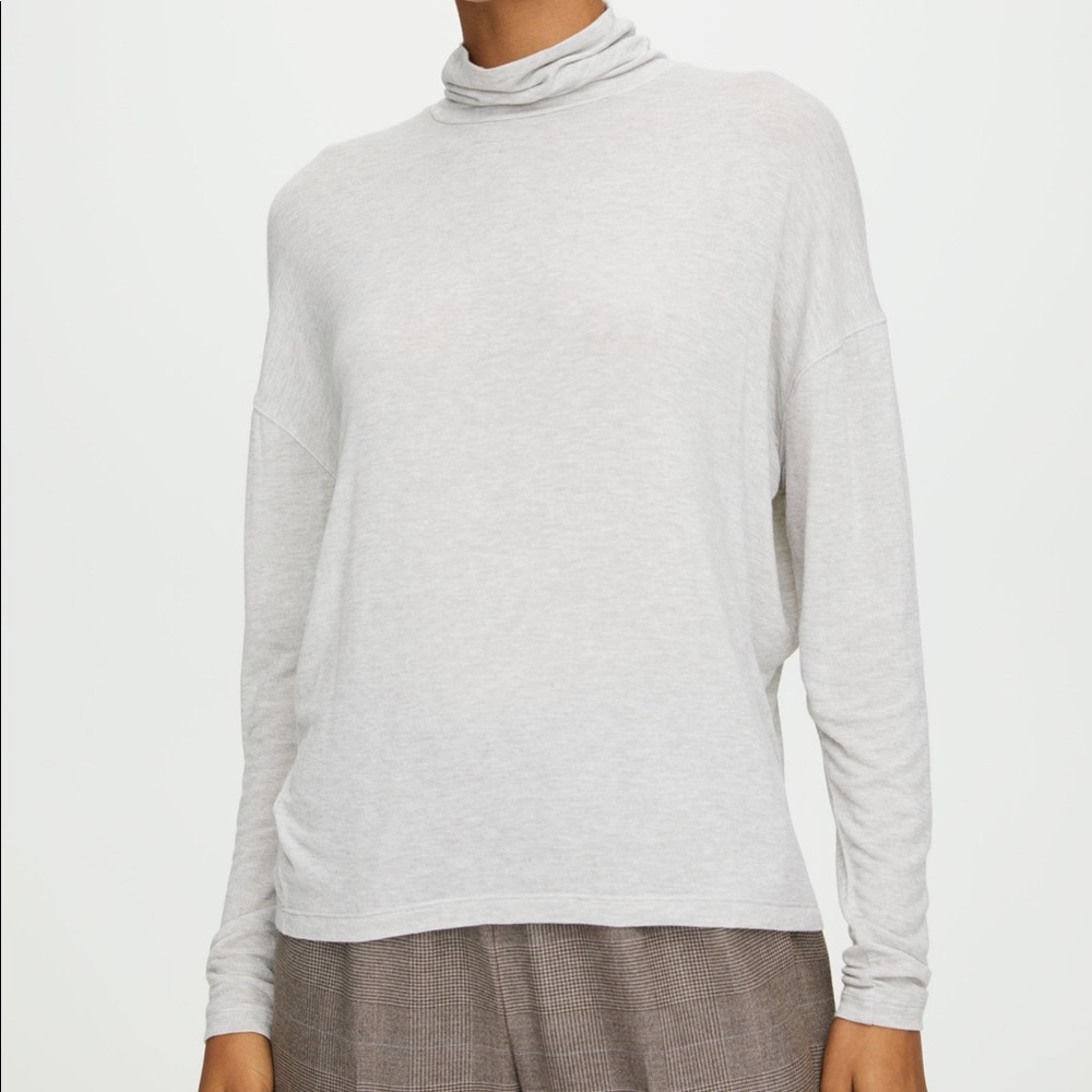 Aritzia Babaton Juliet Mock Neck T Shirt Top